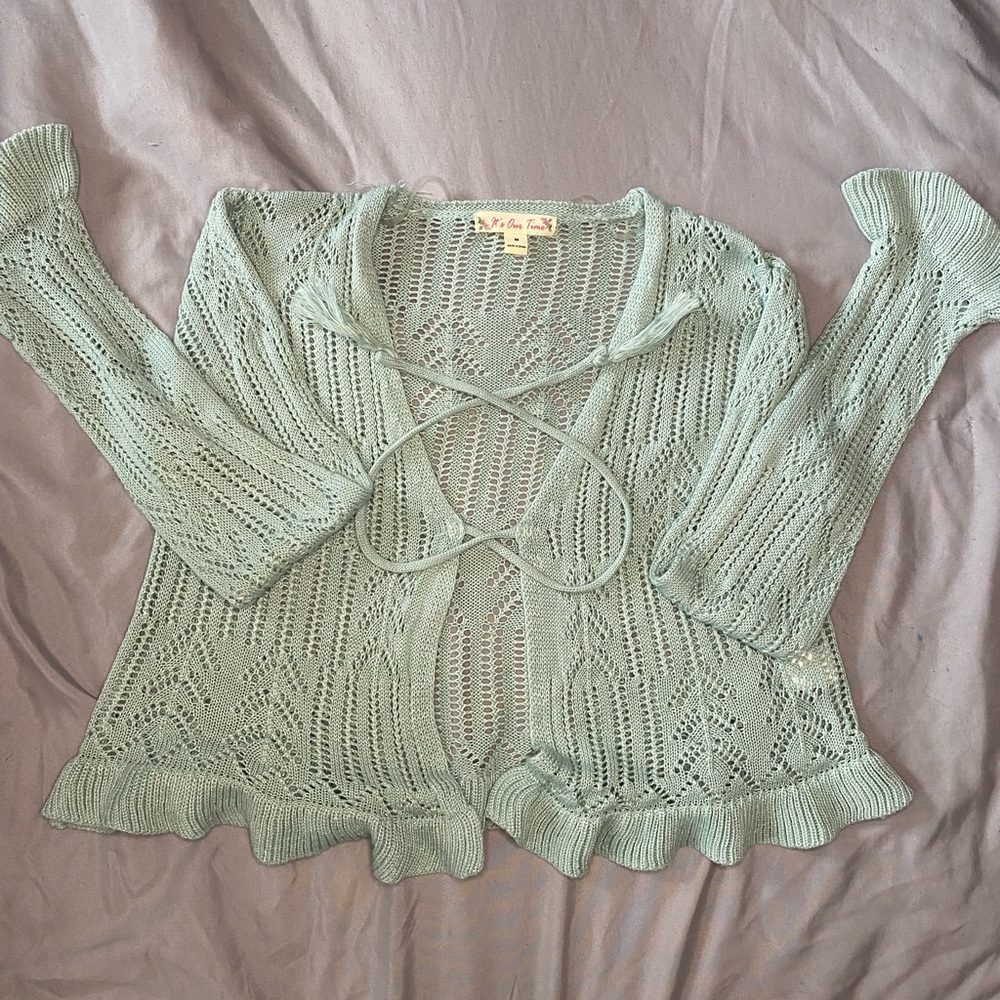Blue mesh sweater💙